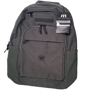 Travis Mathew Backpack 22L Dark Olive Padded Laptop Pocket Comfort NEW